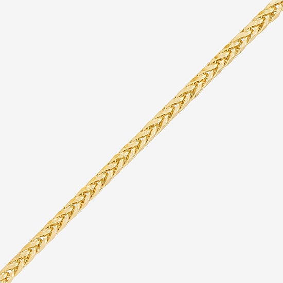 Made in Italy Womens 10K Gold 22 Inch Wheat Chain Necklace
