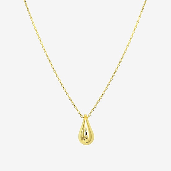 Gold Addiction Womens 10K Gold 16 Inch Pendant Necklace