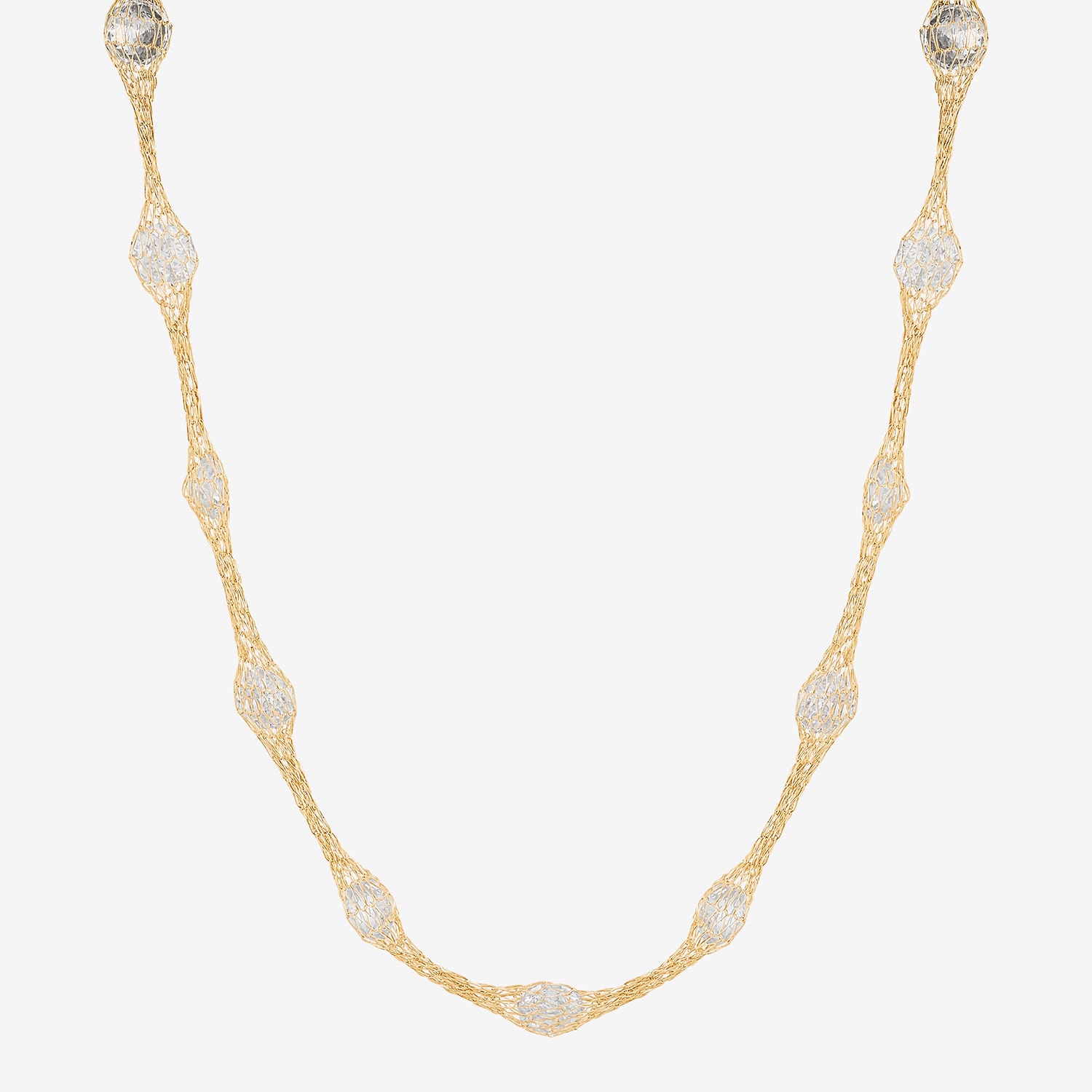 Made in Italy Womens 10K Gold 18 Inch Link Chain Necklace
