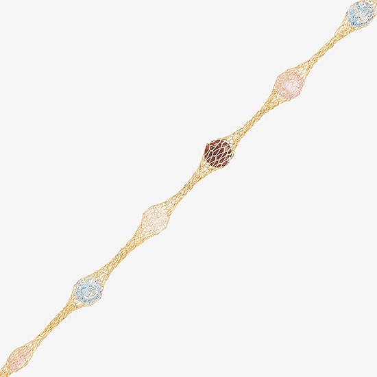 Made in Italy Womens 10K Gold 18 Inch Link Chain Necklace
