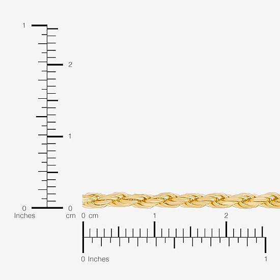 Made in Italy Womens 24K Gold Over Silver 7.5 Inch Solid Rope Chain Bracelet