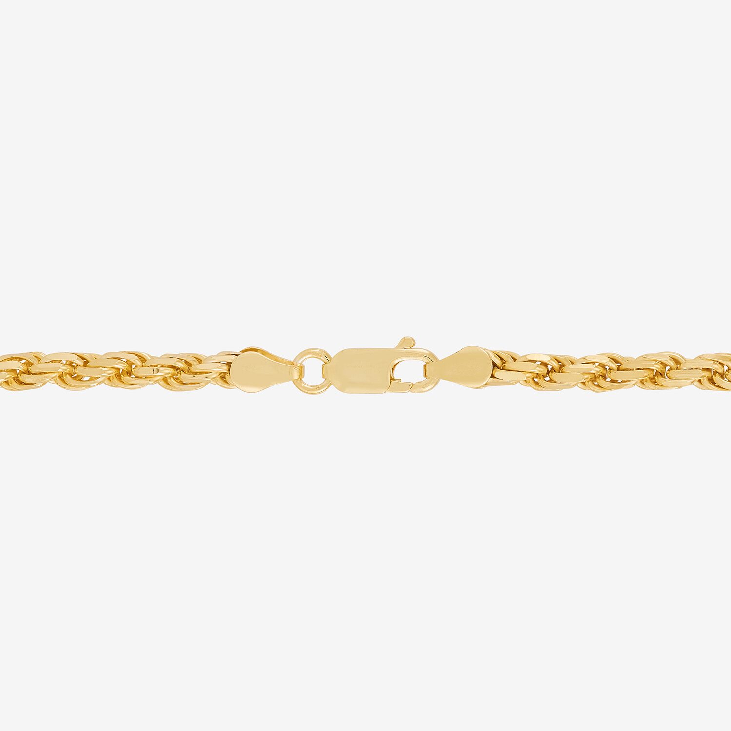 Made in Italy Womens 24K Gold Over Silver 8 1/2 Inch Solid Rope Chain Bracelet