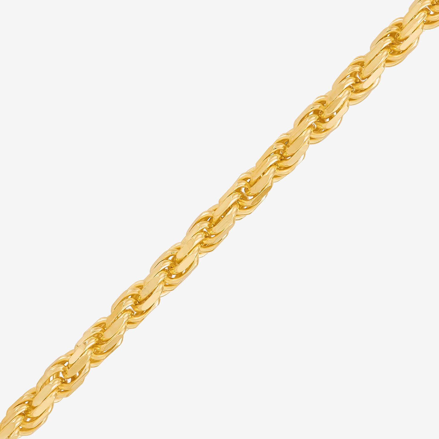 Made in Italy Womens 24K Gold Over Silver 8 1/2 Inch Solid Rope Chain Bracelet