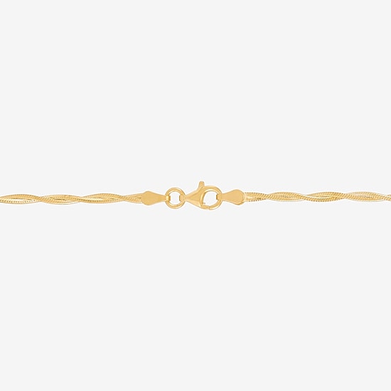Made in Italy Womens 24K Gold Over Silver 20 Inch Link Chain Necklace