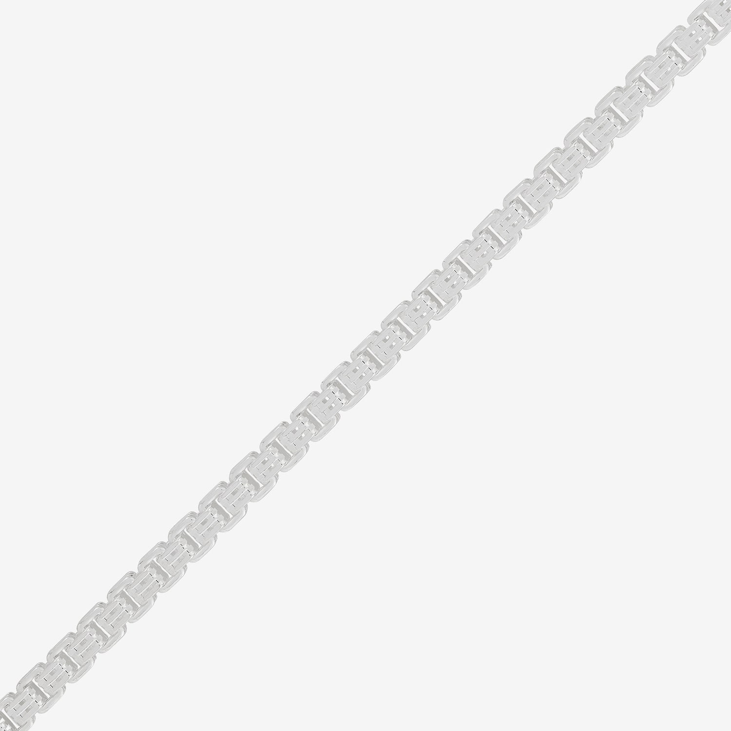 Mens Sterling Silver 8 1/2 Inch Solid Box Chain Bracelet
