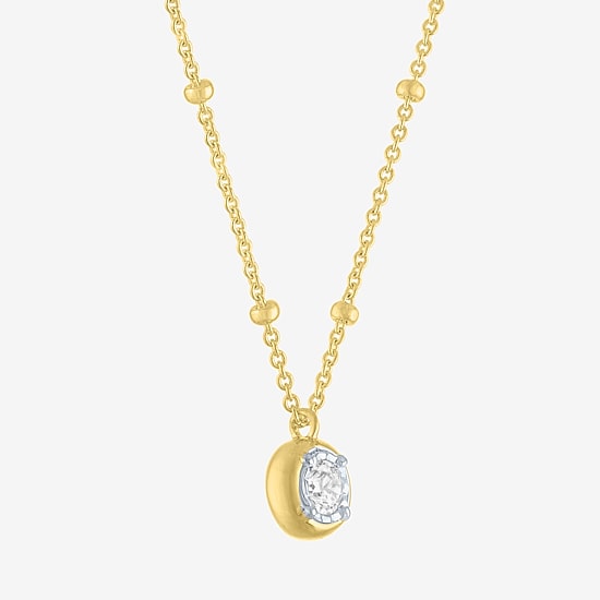 Diamond Addiction (G-H / Si2-I1) Womens 1/10 CT. T.W. Lab Grown White Diamond 14K Gold Over Silver Round 18 Inch Pendant Necklace