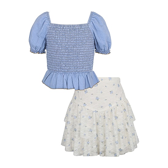 Lilt Big Kid Girls Woven 2-pc. Skirt Set