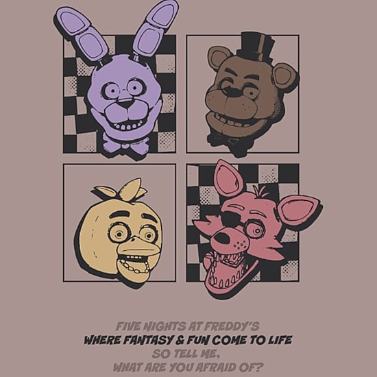 Little & Big Kid Boys Crew Neck Short Sleeve Oversized Five Nights at Freddys Graphic T-Shirt