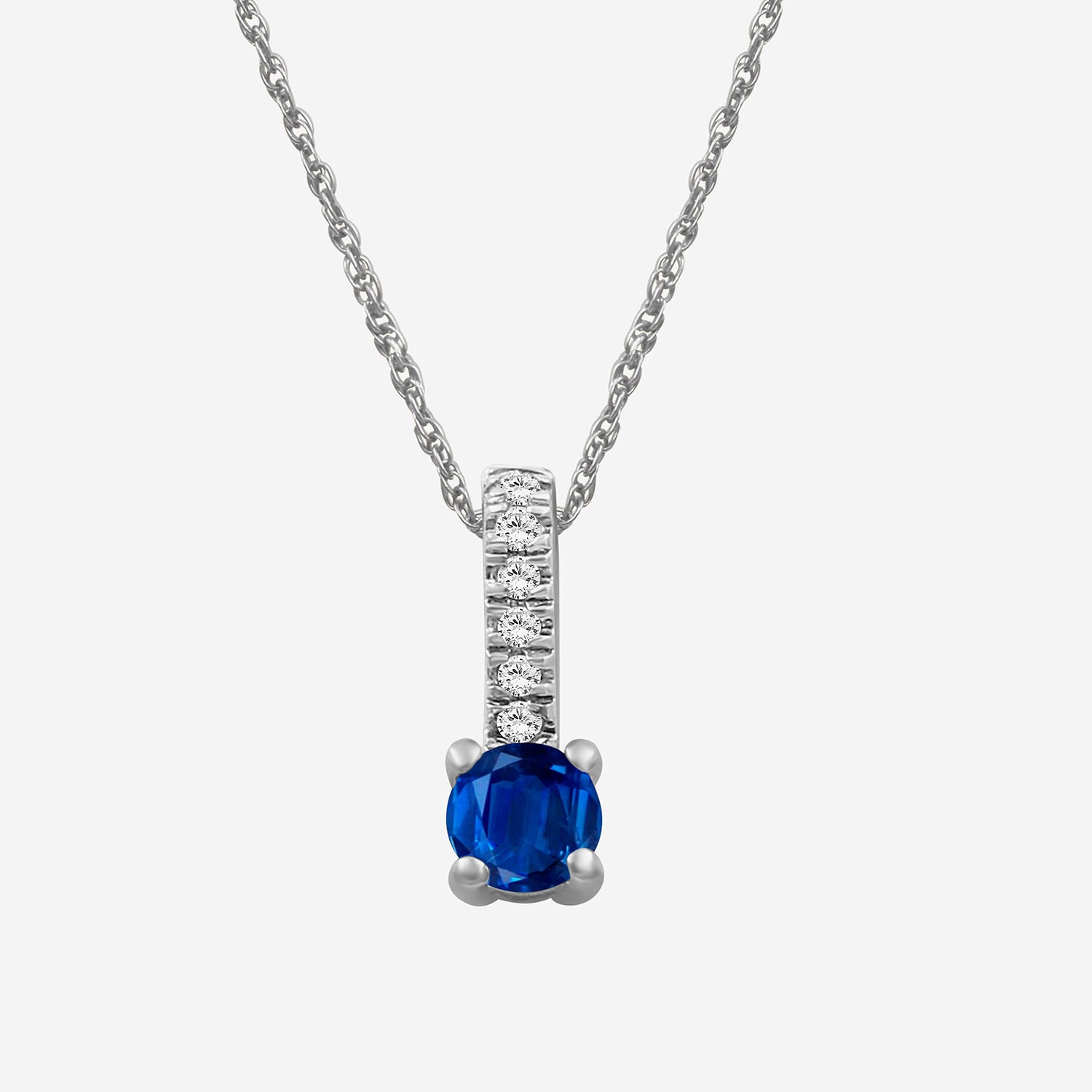 Womens Diamond Accent Gemstone 10K Gold 18 Inch Pendant Necklace