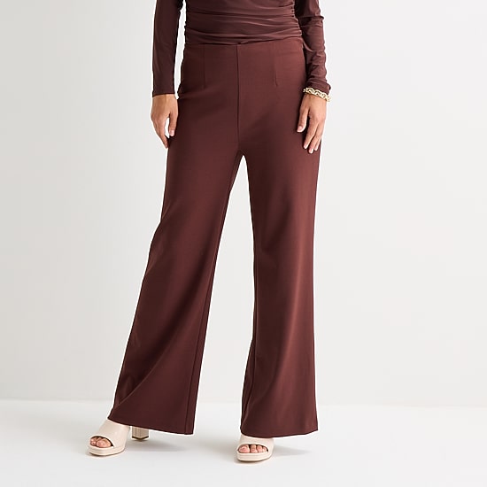 Bold Elements Womens Wide Leg High Rise Trouser