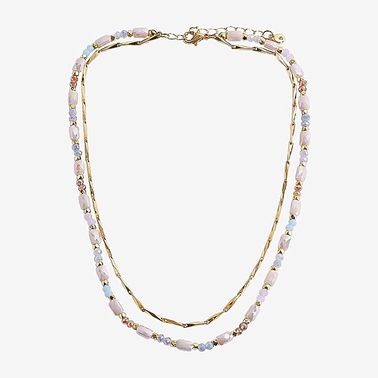 Bijoux Bar Womens 18 Inch Beaded Necklace