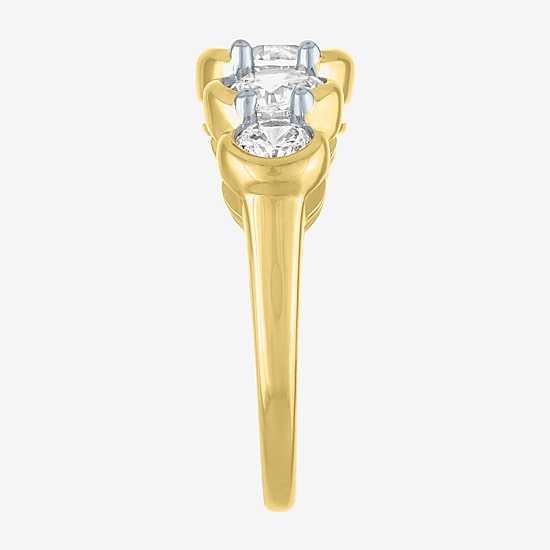 G-H / Si2-I1 Womens 7.5MM 2 CT. T.W. Lab Grown White Diamond 10K Gold 5-Stone Anniversary Band