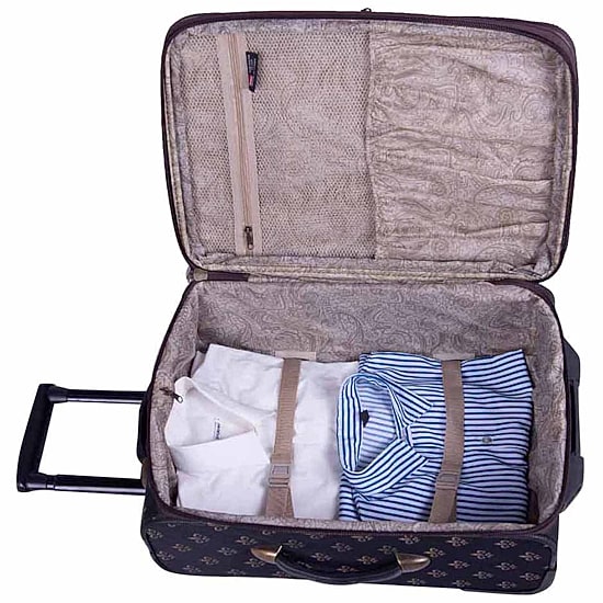 American Flyer Fleur-de-lis 4-pc. Expandable Upright Softside Luggage Set