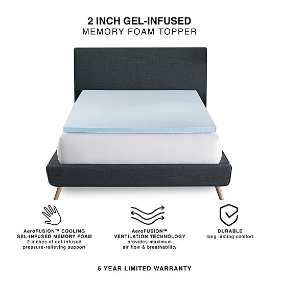 Bodipedic™ Home 2 Inch Gel Memory Foam Topper