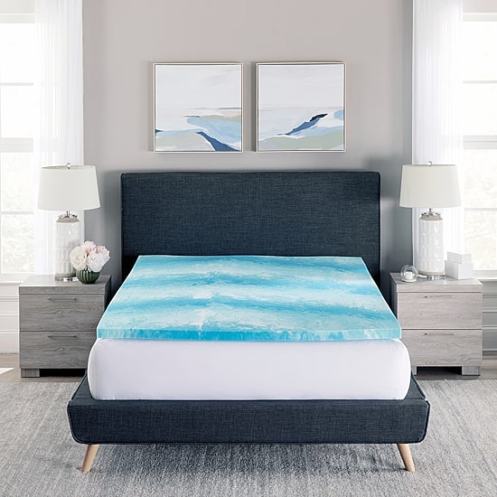 Bodipedic Home 2 Inch Gel Swirl Memory Foam Topper