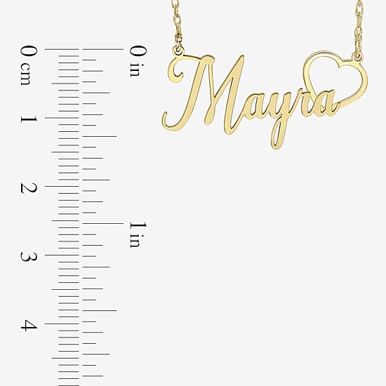 Personalized Womens 24K Gold Over Silver 18 Inch Name Necklace