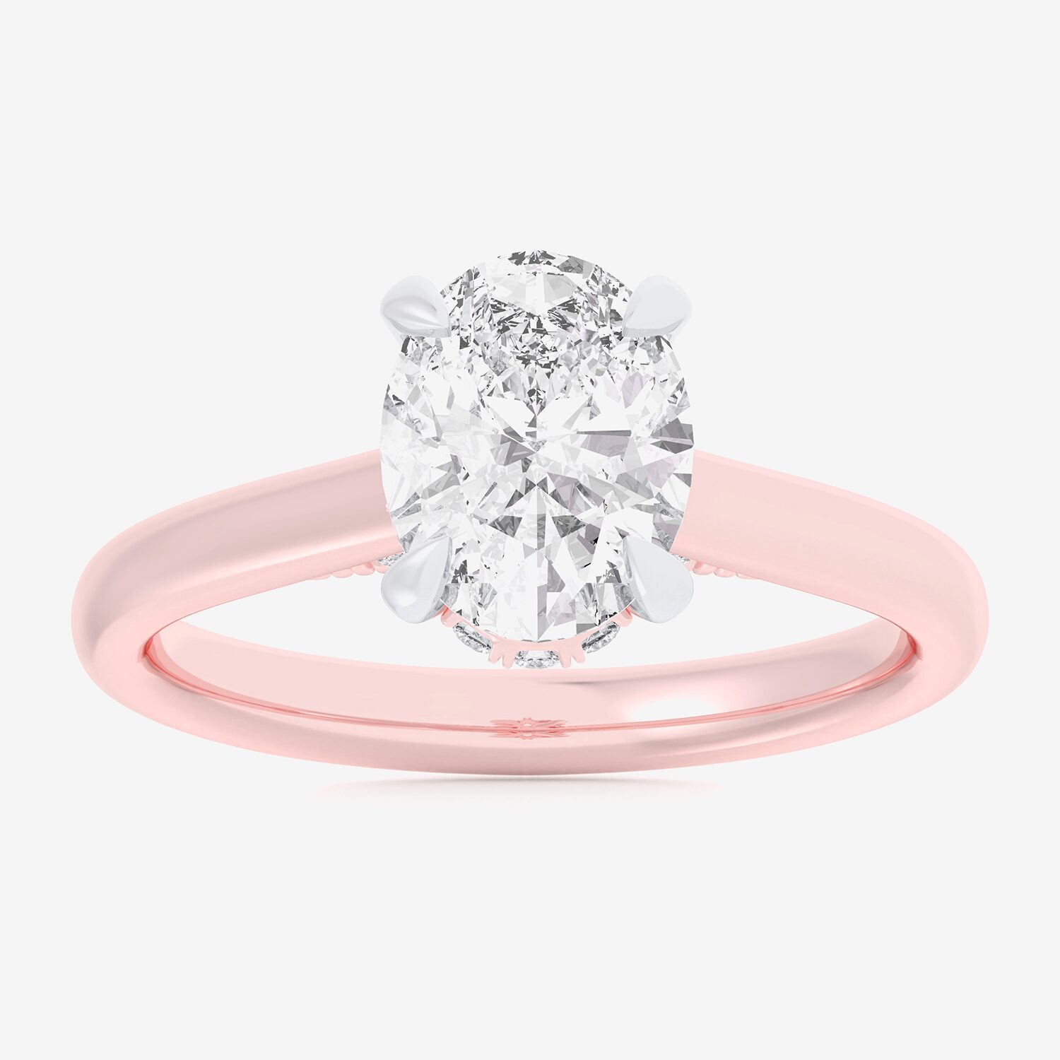 G-H / Si1-Si2) Womens 1 1/ CT. T.W. Lab Grown White Diamond 14K Gold Oval Solitaire Engagement Ring