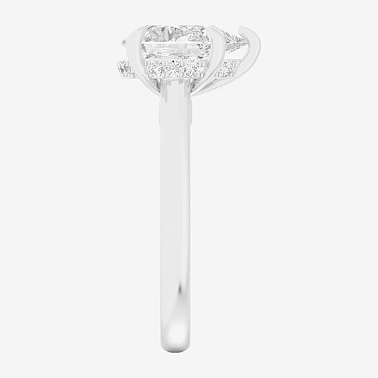 (G-H / Si1-Si2) Womens 3 1/4 CT. T.W. Lab Grown White Diamond 14K Gold Pear Solitaire Engagement Ring