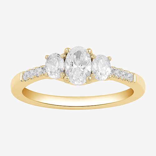 Modern Bride Love Lives Forever Love Lives Forever (h-i / Si2) Womens 1 Ct. T.w. Lab Grown White Diamond 10k Gold In Yellow