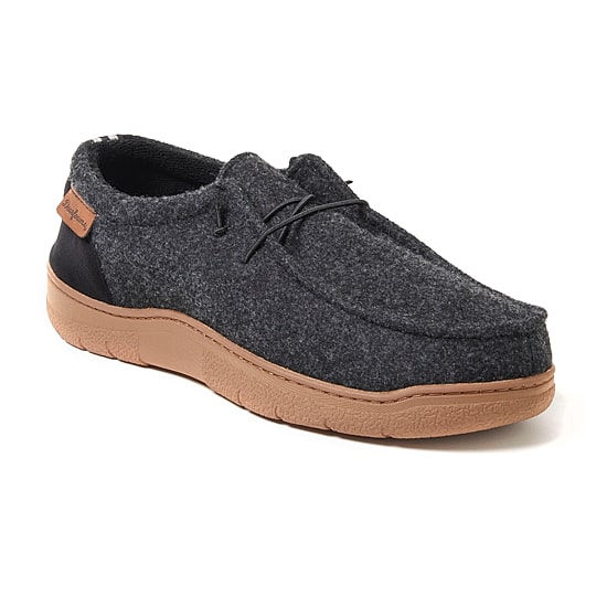 Dearfoams Mens Memory Foam Slip-On Slippers