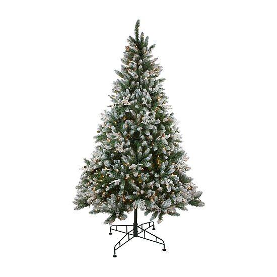 Northlight Medium Frosted Sierra Artificial Clear Lights 6 1/2 Foot Pre-Lit Fir Christmas Tree