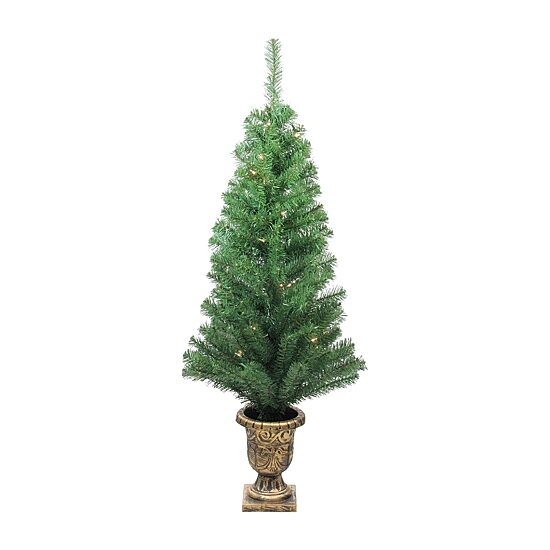 Northlight 5-Piece Artificial Winter Spruce Wreath And Garland Set Clear Lights 4 Foot Timer Christmas Tree