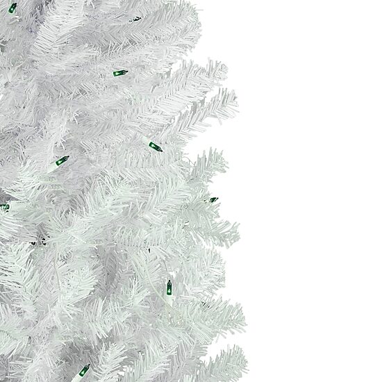 Northlight Woodbury White Pencil Artificial  Green Lights 6 1/2 Foot Pre-Lit Pine Christmas Tree