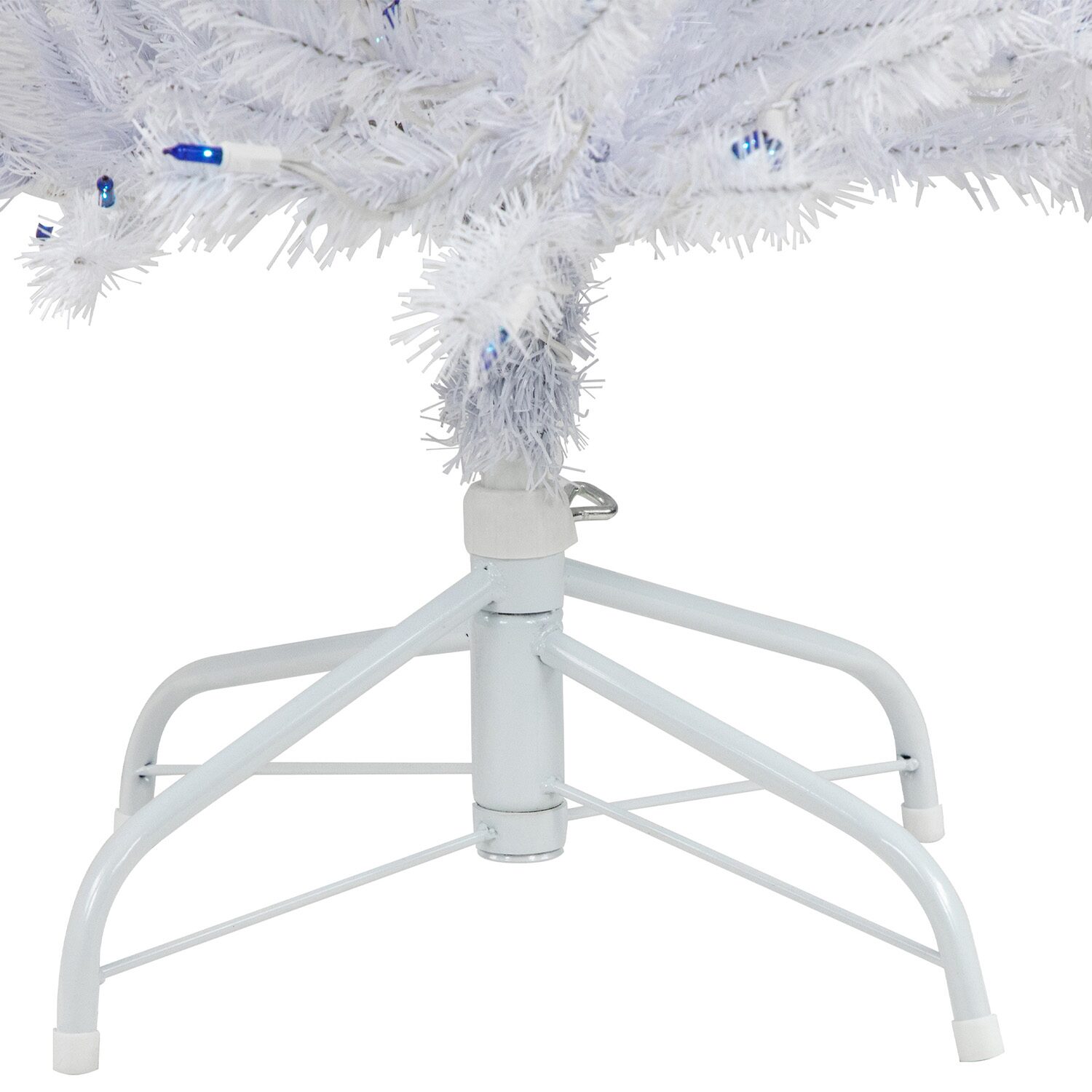 Northlight Slim Geneva White Spruce Artificial  Blue Lights 6 1/2 Foot Pre-Lit Christmas Tree