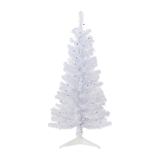 Northlight Rockport White Artificial  Blue Lights 4 Foot Pre-Lit Pine Christmas Tree