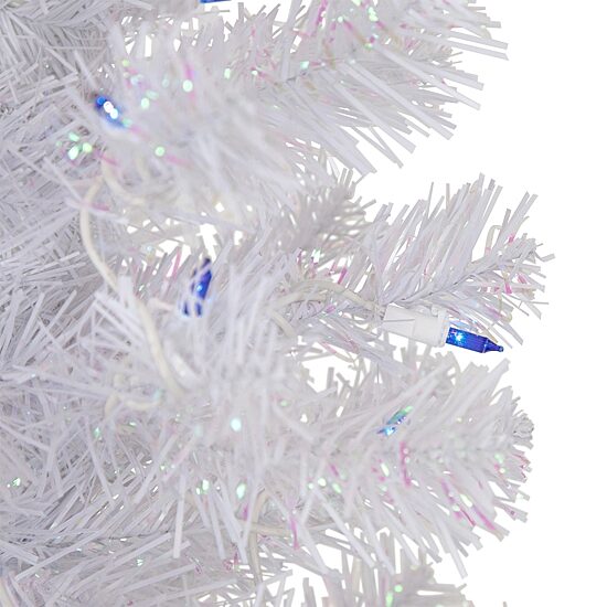 Northlight Rockport White Artificial  Blue Lights 4 Foot Pre-Lit Pine Christmas Tree