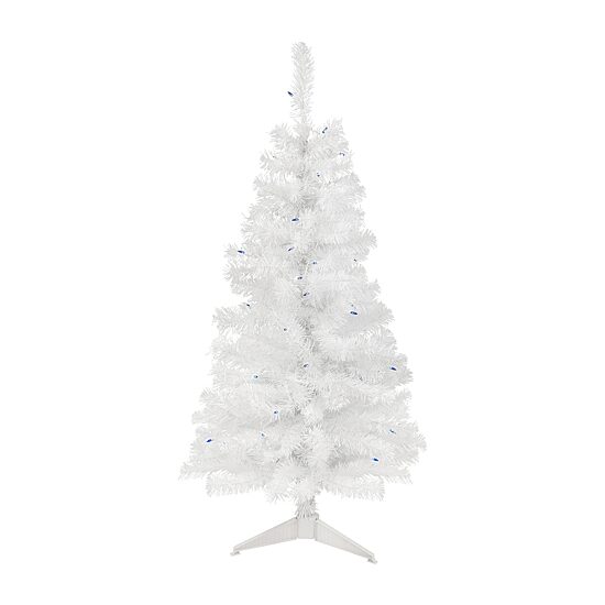Northlight Slim White Artificial Blue Lights 4 Foot Pre-Lit Pine Christmas Tree