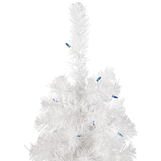 Northlight Slim White Artificial Blue Lights 4 Foot Pre-Lit Pine Christmas Tree