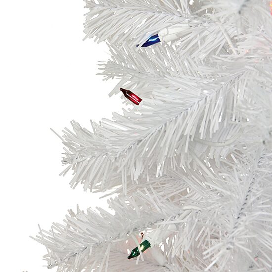 Northlight White Artificial Multi Lights 3 Foot Pre-Lit Pine Christmas Tree