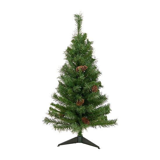 Northlight Medium Black River Artificial Unlit 3 Foot Pine Christmas Tree
