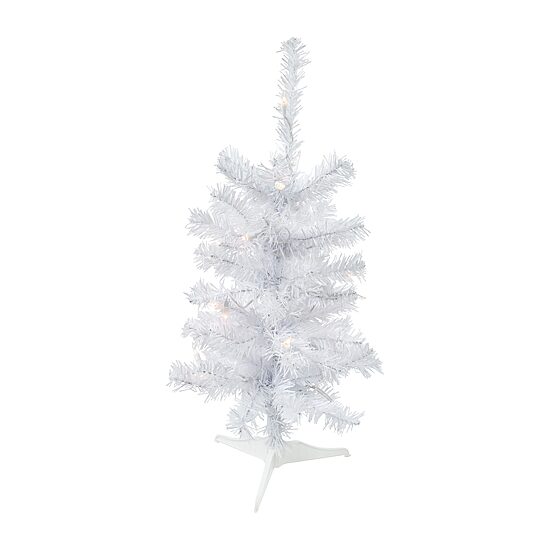 Northlight Woodbury White Slim Artificial  Clear Lights 2 Foot Pre-Lit Pine Christmas Tree