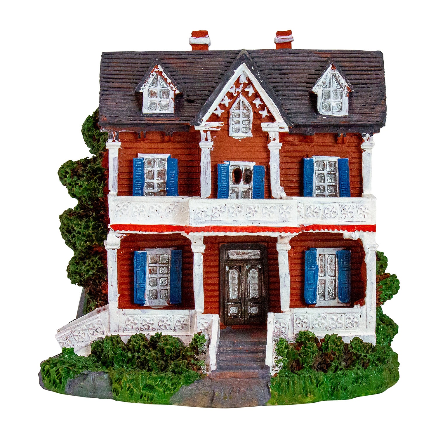 Northlight 4.5in Red And White Led  Colonial House Decoration Lighted Christmas Village