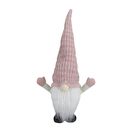 Northlight 19in Pink And White Rattan Christmas  With Warm White Led Lights Christmas Gnome