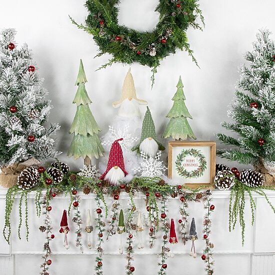 Northlight Set Of 3 Standing Plush Christmas Figures 8.5in Christmas Gnome