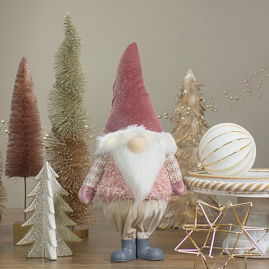 Northlight 16in Led Lighted Mauve Boy  Christmas Christmas Gnome