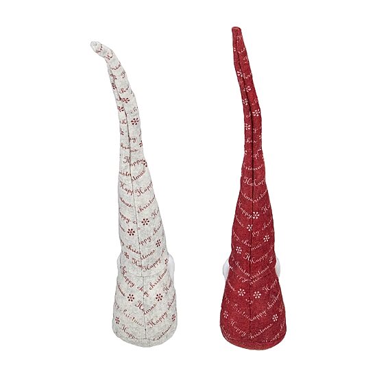 Northlight Set Of 2 Red And Ivory Happy Christmas 18in Christmas Gnome