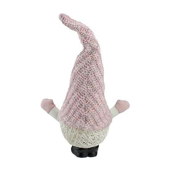 Northlight 14in Pink Led Lighted Rattan Round Christmas Christmas Gnome