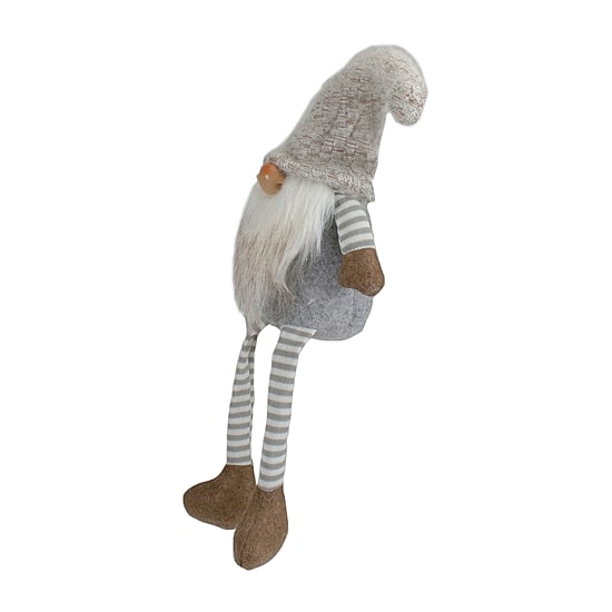 Northlight 7.5in Gray And Beige Sitting Girl Christmas Christmas Gnome