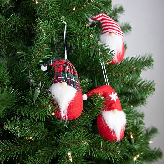 Northlight Set Of 3 S Plush Christmas 4.5in 3-pc. Christmas Gnome