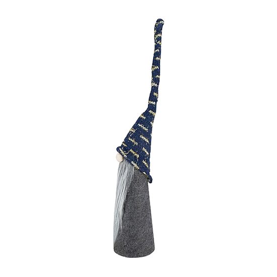 Northlight 15.5in Gray And Blue Cone  Christmas Tabletop Decor Christmas Gnome