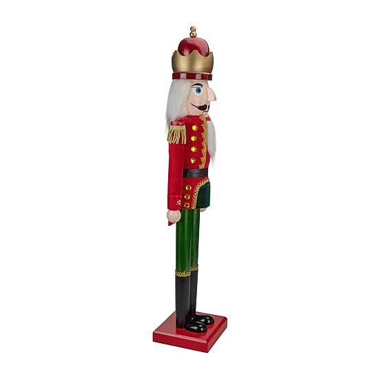 Northlight 35.5in Red And Green Velvet Wooden  King Christmas Nutcracker