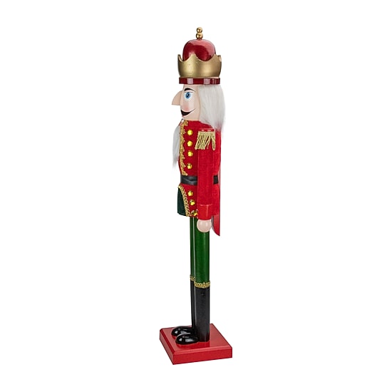 Northlight 35.5in Red And Green Velvet Wooden  King Christmas Nutcracker