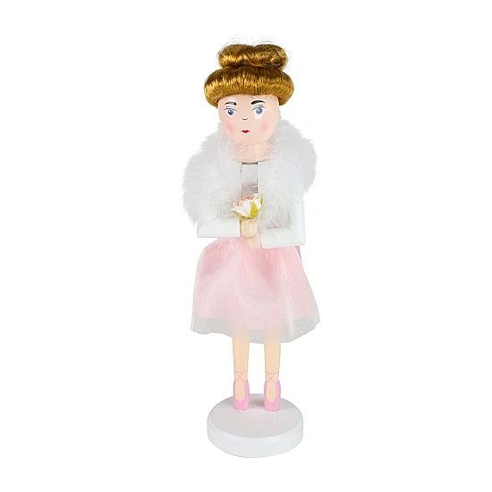 Northlight 14in Pink Wooden  Ballerina Christmas Nutcracker