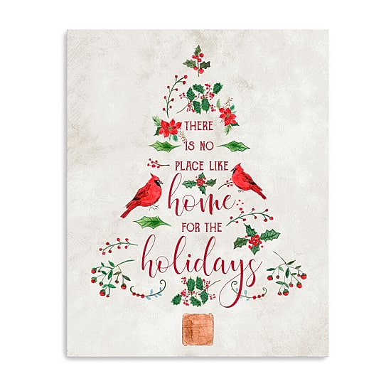 Lumaprints Home For The Holidays Tree Canvas Art