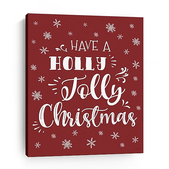 Lumaprints Holly Jolly Christmas Canvas Art