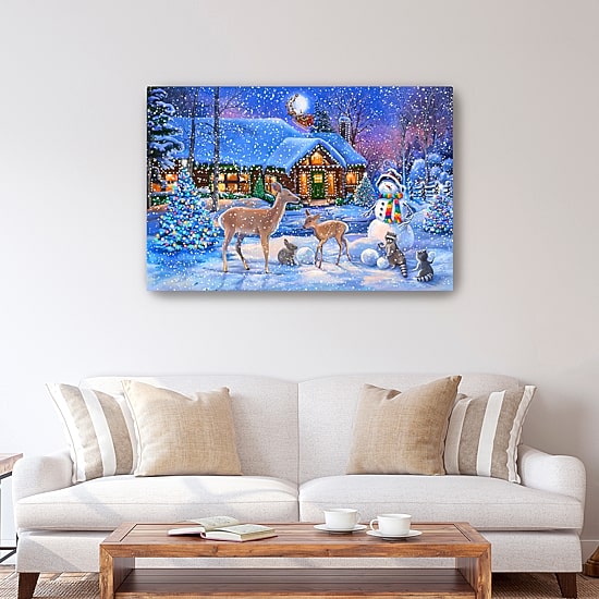 Lumaprints Christmas Wildlife Magic Canvas Art